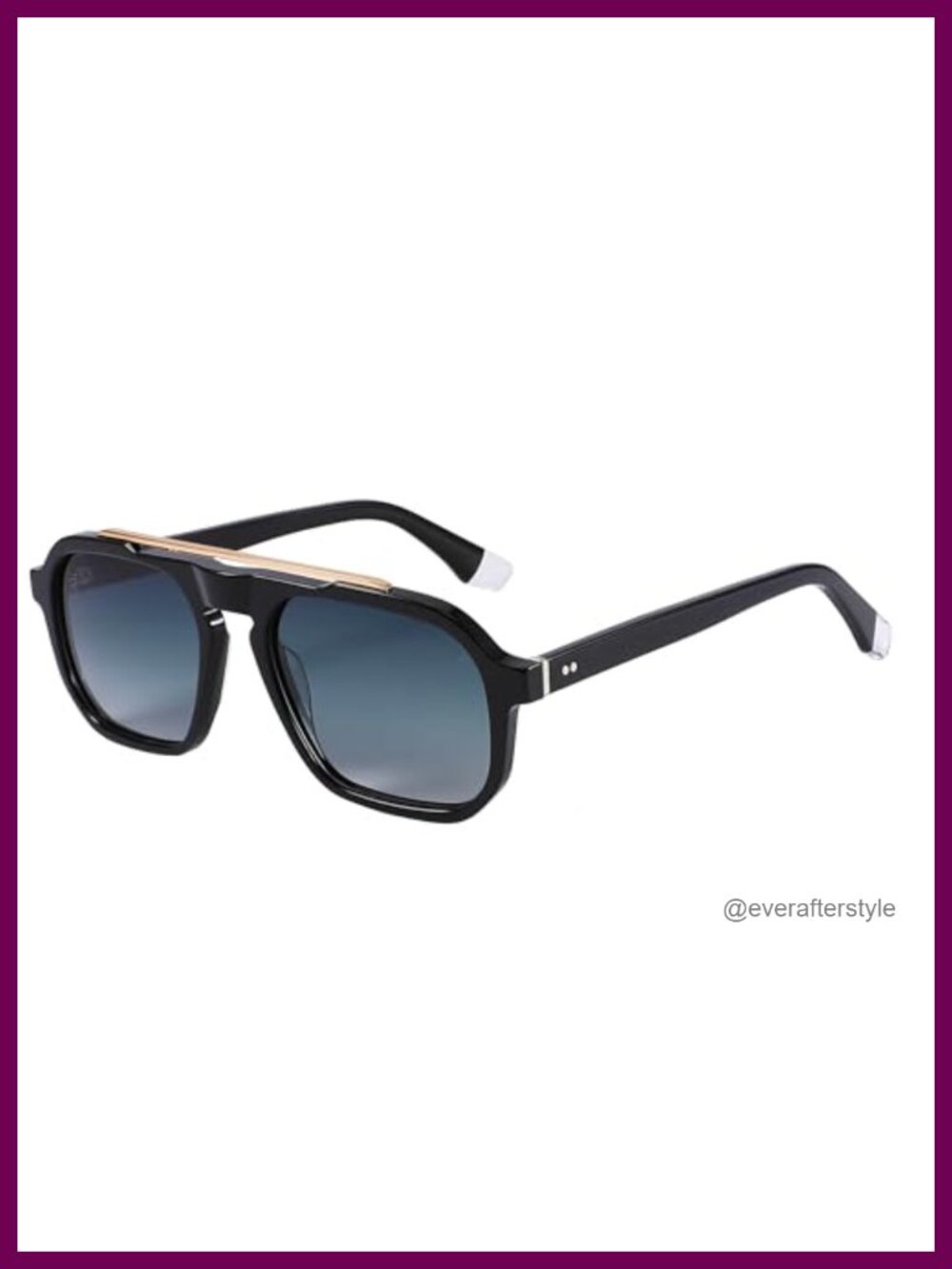 Square Aviator Polarized Sunglasses UV400 Gradient TAC Lens Retro